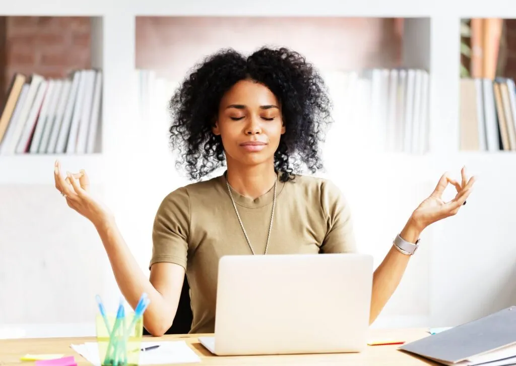 Professional taking a brief pause during work hours